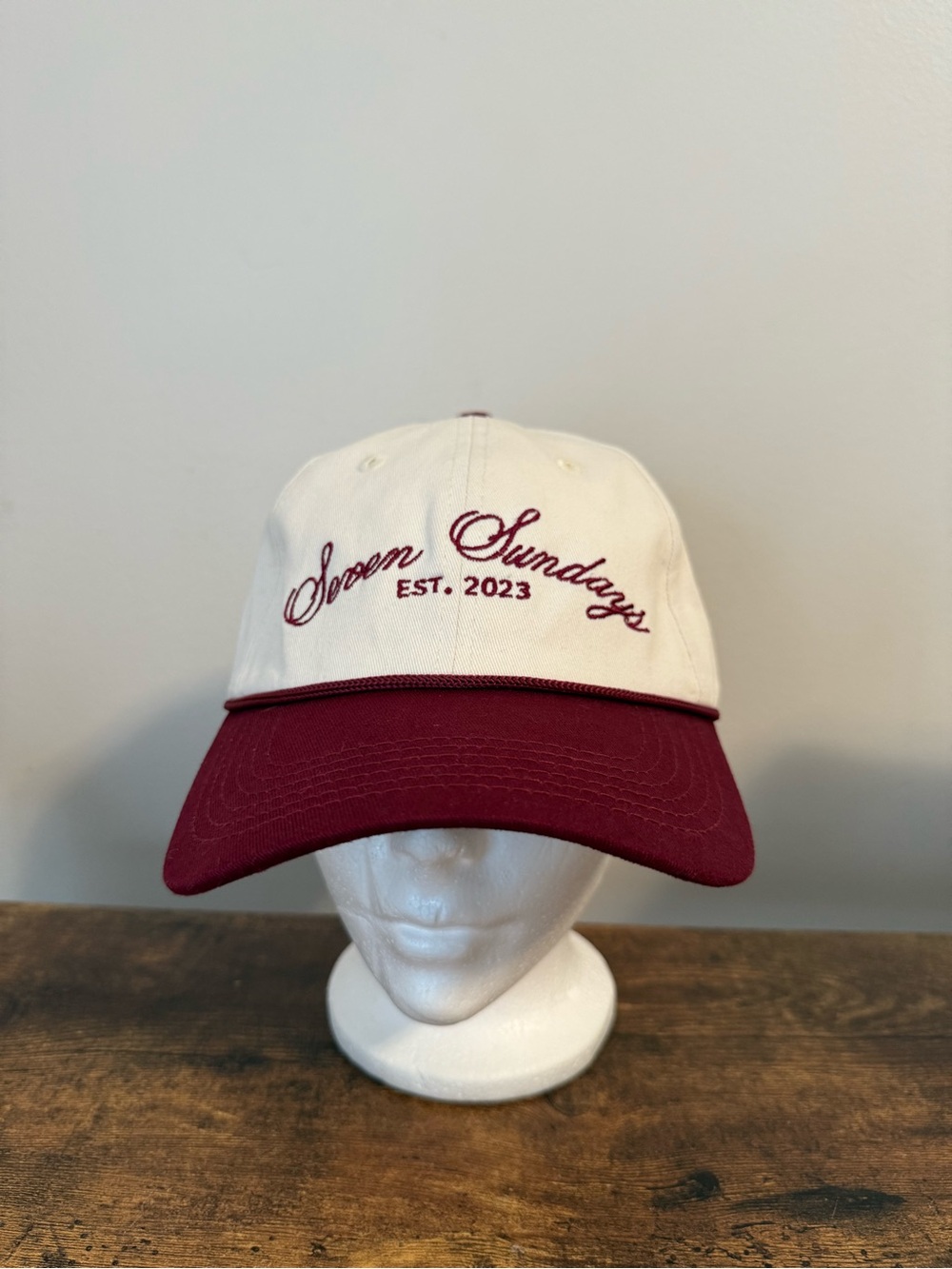 Seven Sundays Dad Hat - Maroon/White NWOT